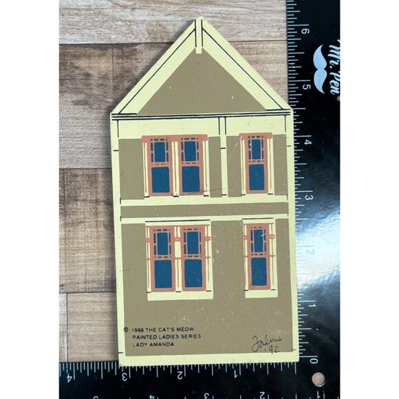 The Cats Meow Lady Amanda Painted Lady Series Wooden Collectible 1986 - Picture 2 of 2